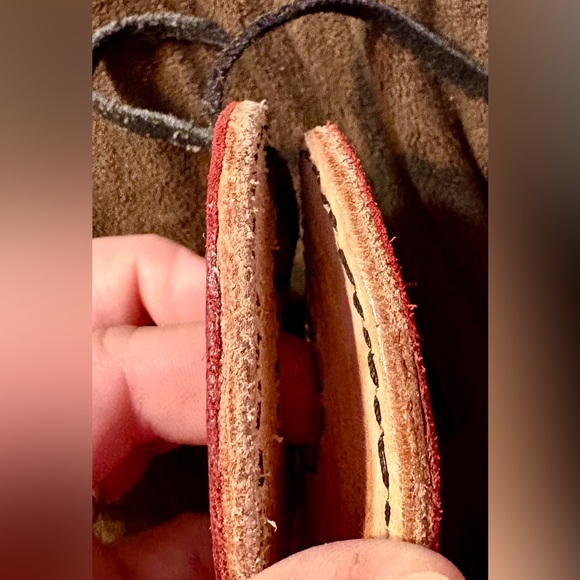 Equine Bit Guards-Handmade Horse Tack- Red and Black Snakeskin Genuine Leather! - Picture 3 of 5